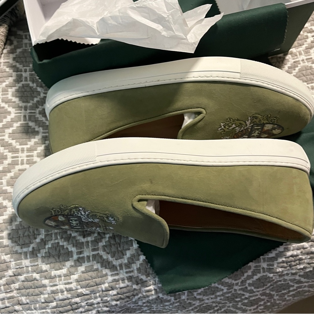 Stubbs & Wootton Green Crest Martial size 13 Men’s Brand New in Box rubber sole - Picture 13 of 15